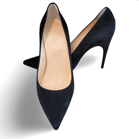 Christian Louboutin Black Suede Pumps - Picture 8 of 14